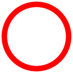 A red circle